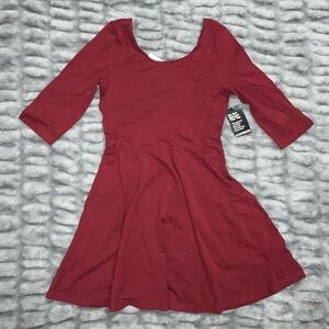 NWT EXPRESS Cotton Dress Red Princess